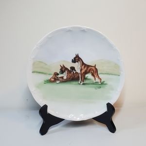 Barnhart Studio Handpainted Boxer Plate